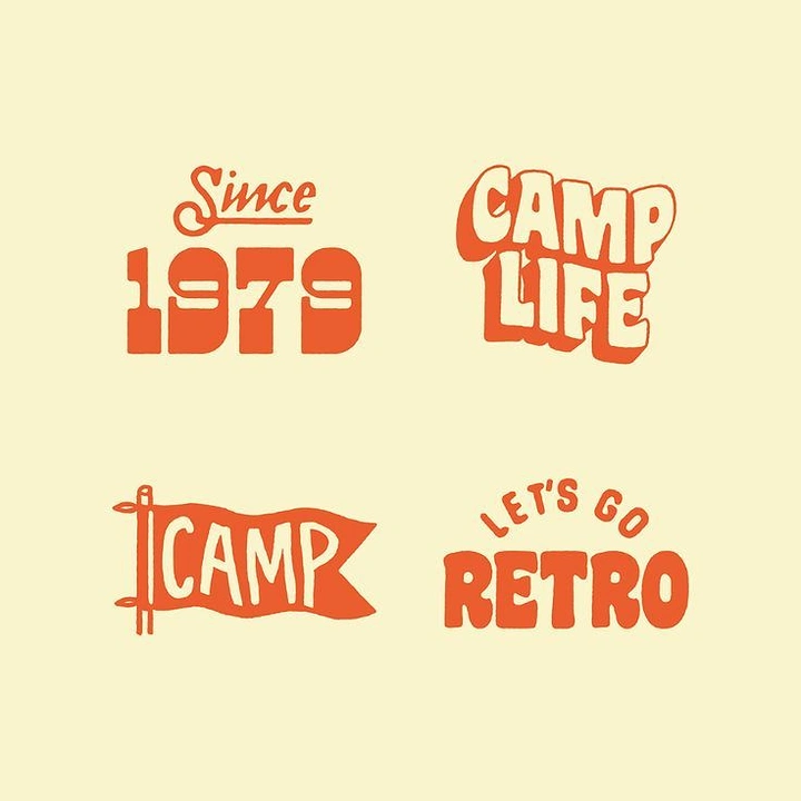 Summer Camps & Kids Activities creative ad: Retro typography drives camp theme
