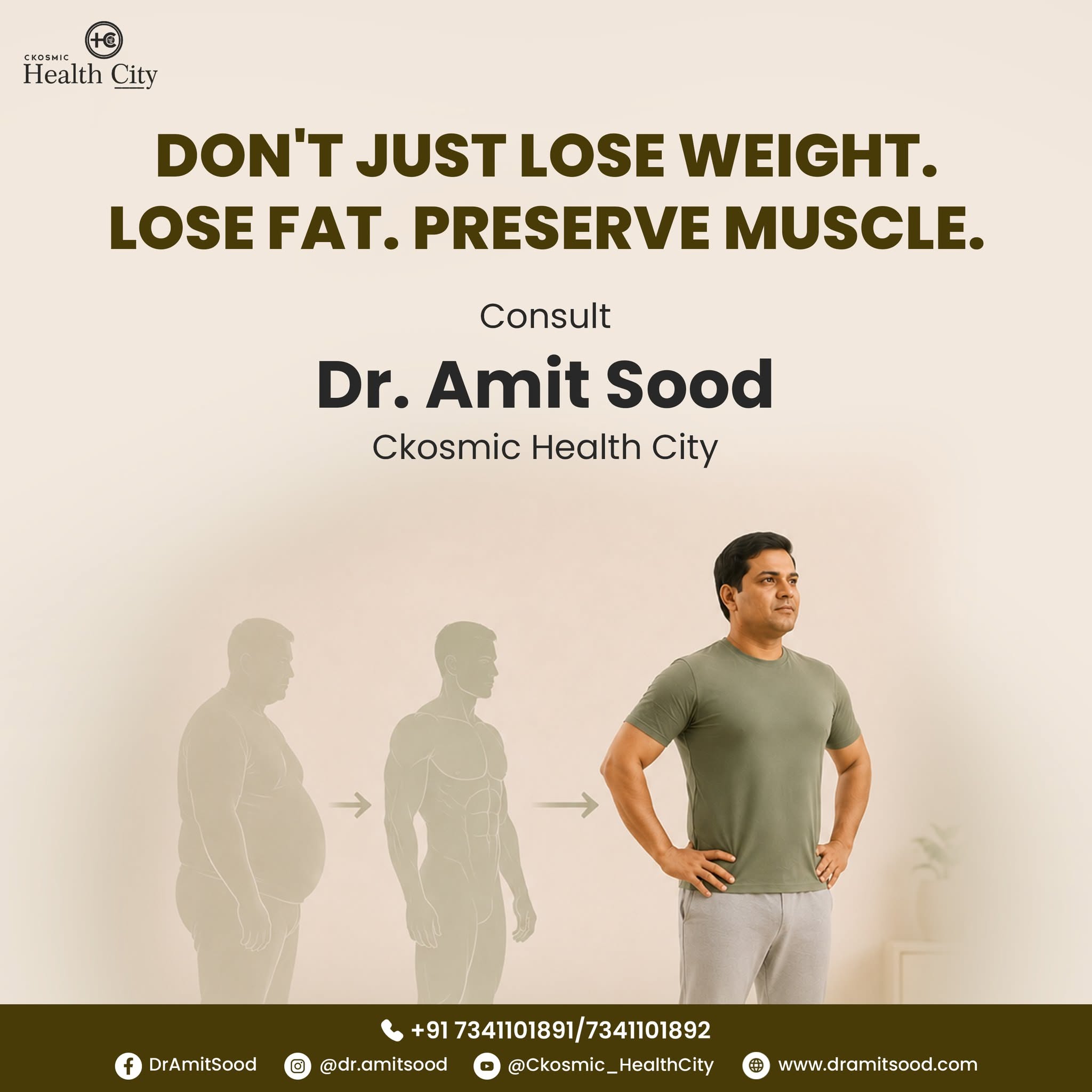 Instagram post: Strong obesity-stealing-muscle visual metaphor, slide 9