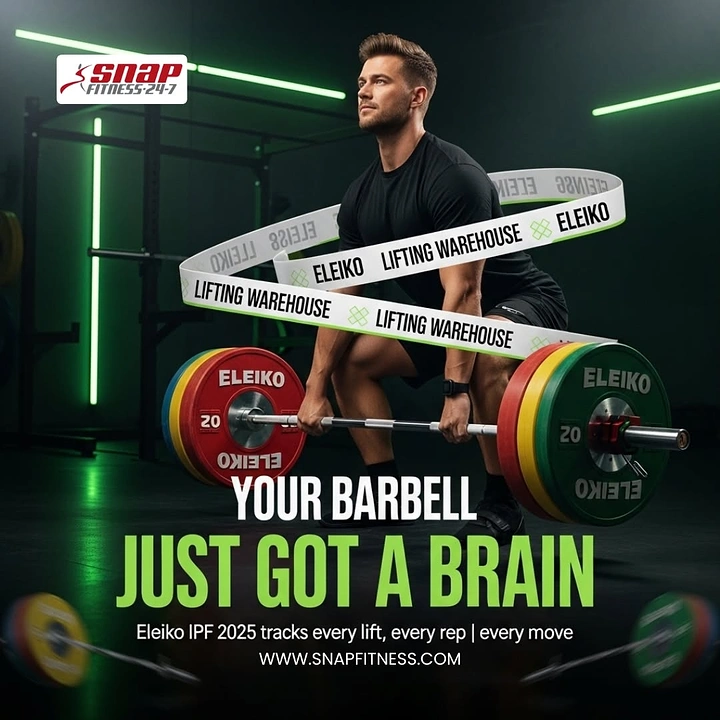 Fitness Equipment Stores creative ad: Barbell brain and tape metaphor