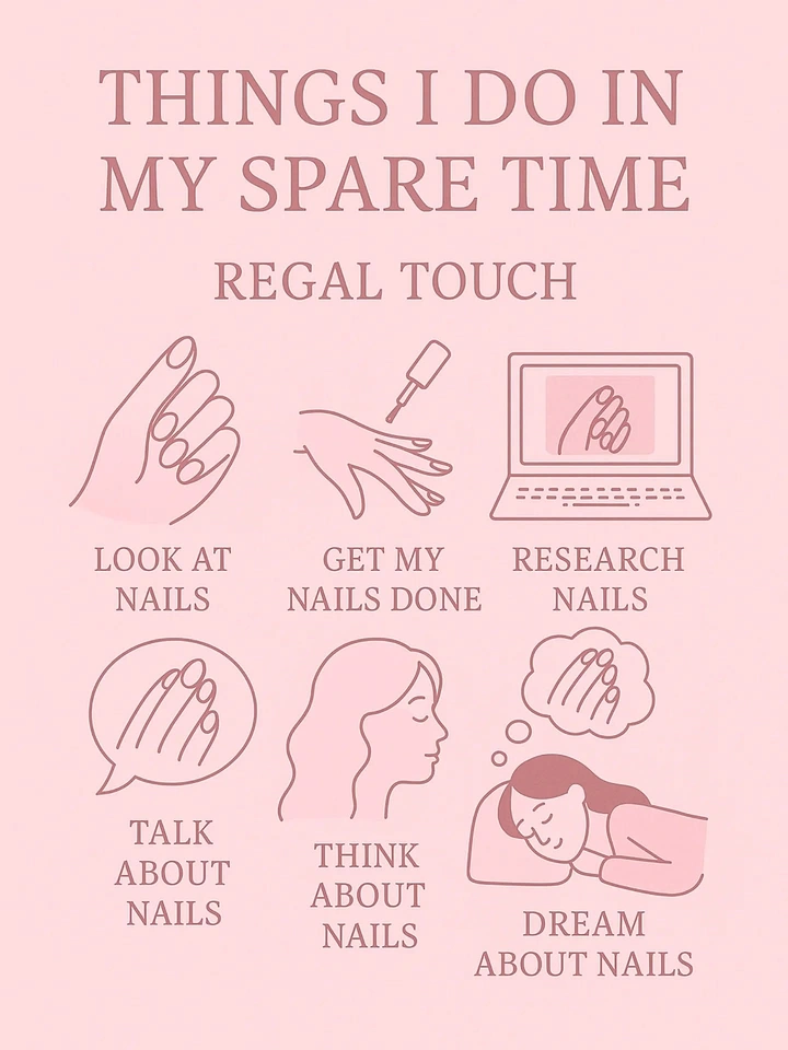 Nail Salons creative ad: Witty 'spare time' all-nails line icons