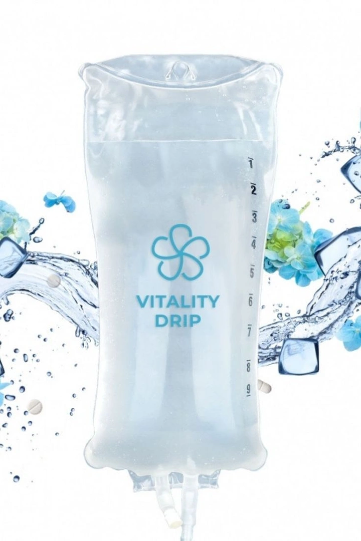 IV Therapy & Drip Bars creative ad: IV bag becomes a water splash