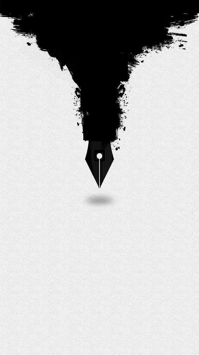 Pens & Writing Instruments creative ad: Ink blot dramatically forms pen nib