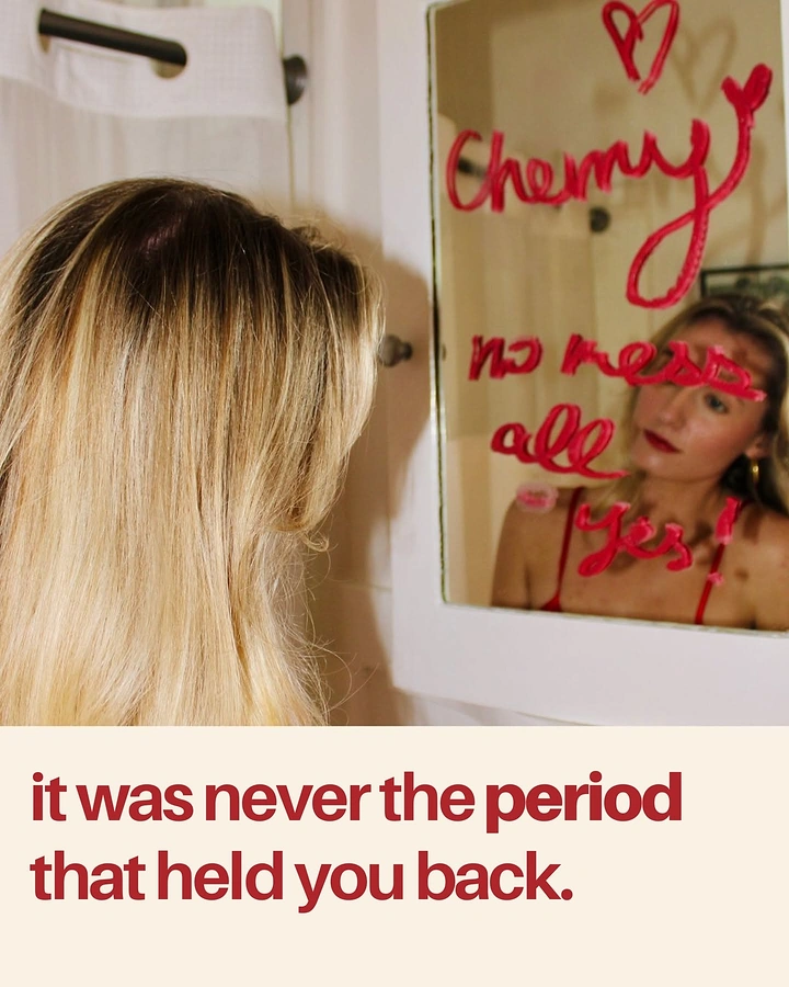 Period Care & Feminine Hygiene creative ad: Mirror writing turns period stigma into message