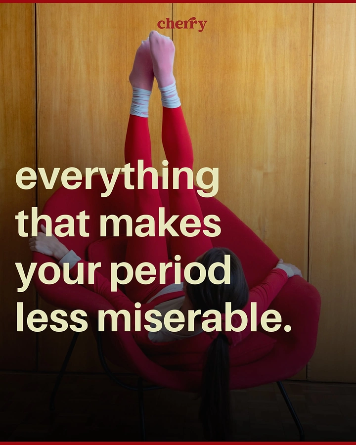 Period Care & Feminine Hygiene creative ad: Witty copy paired with unusual pose