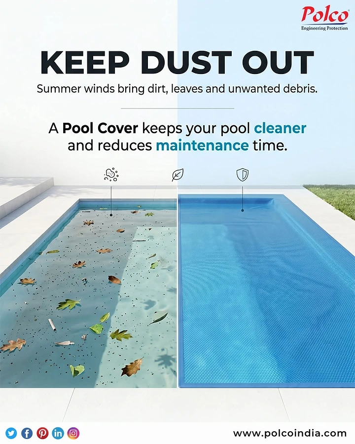 Swimming Pools & Pool Care creative ad: Clear split-screen before-after promise