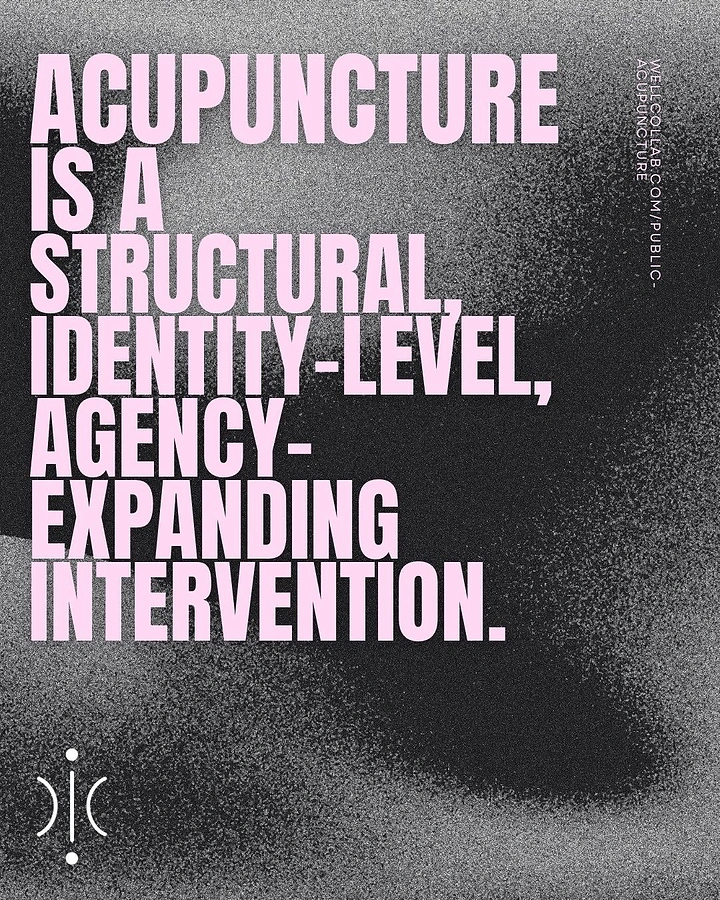 Acupuncture & Cupping Clinics creative ad: Bold identity-level positioning and typography