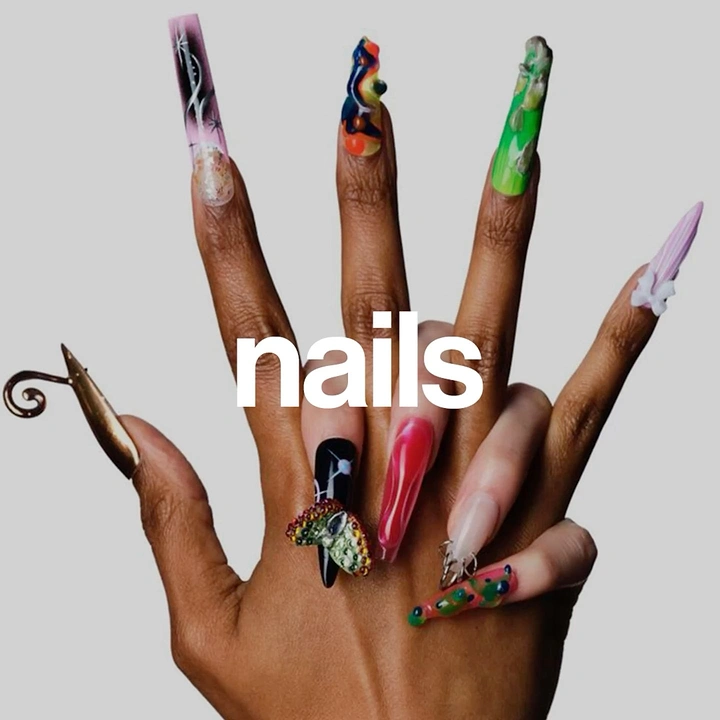 Nail Salons creative ad: Each nail a different art style, bold
