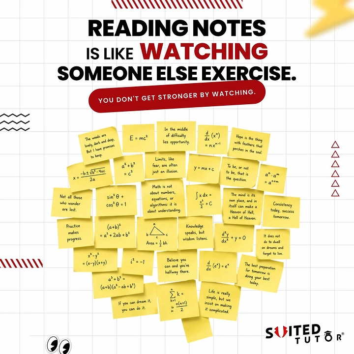 Test Prep & Exam Coaching creative ad: Reading notes compared to exercise