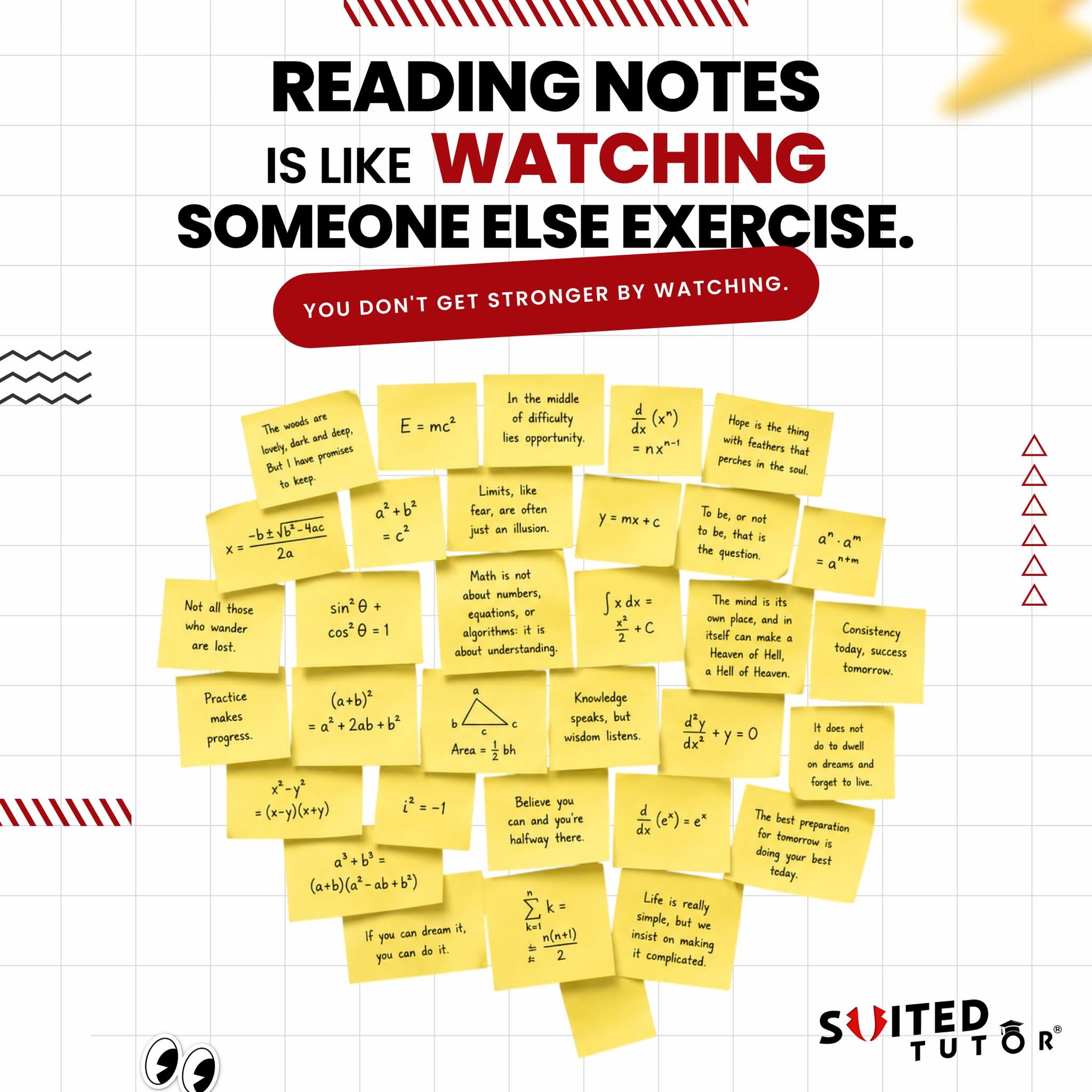 Instagram post: Reading notes compared to exercise