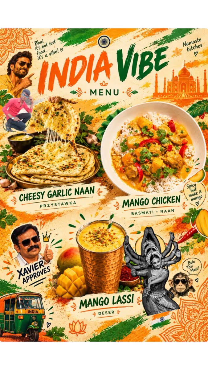Story: Illustrated India-vibe menu world