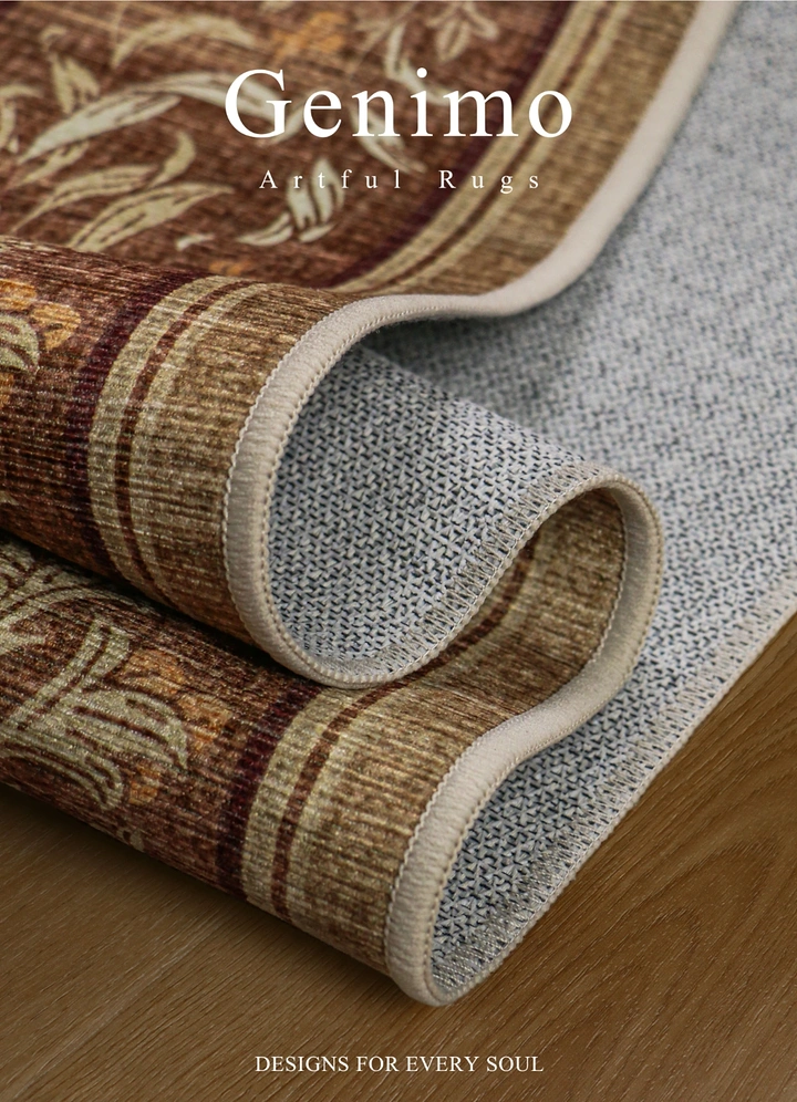 Rugs & Carpets creative ad: Sculptural rolled-rug product composition