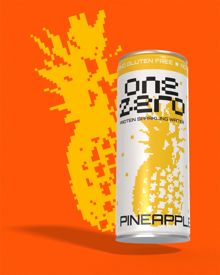 Energy & Sports Drinks creative ad: Pixel burst turns flavor into motion