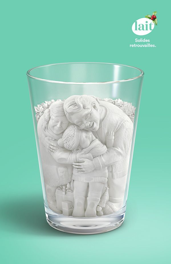 Story: Milk powder sculpted into embracing family