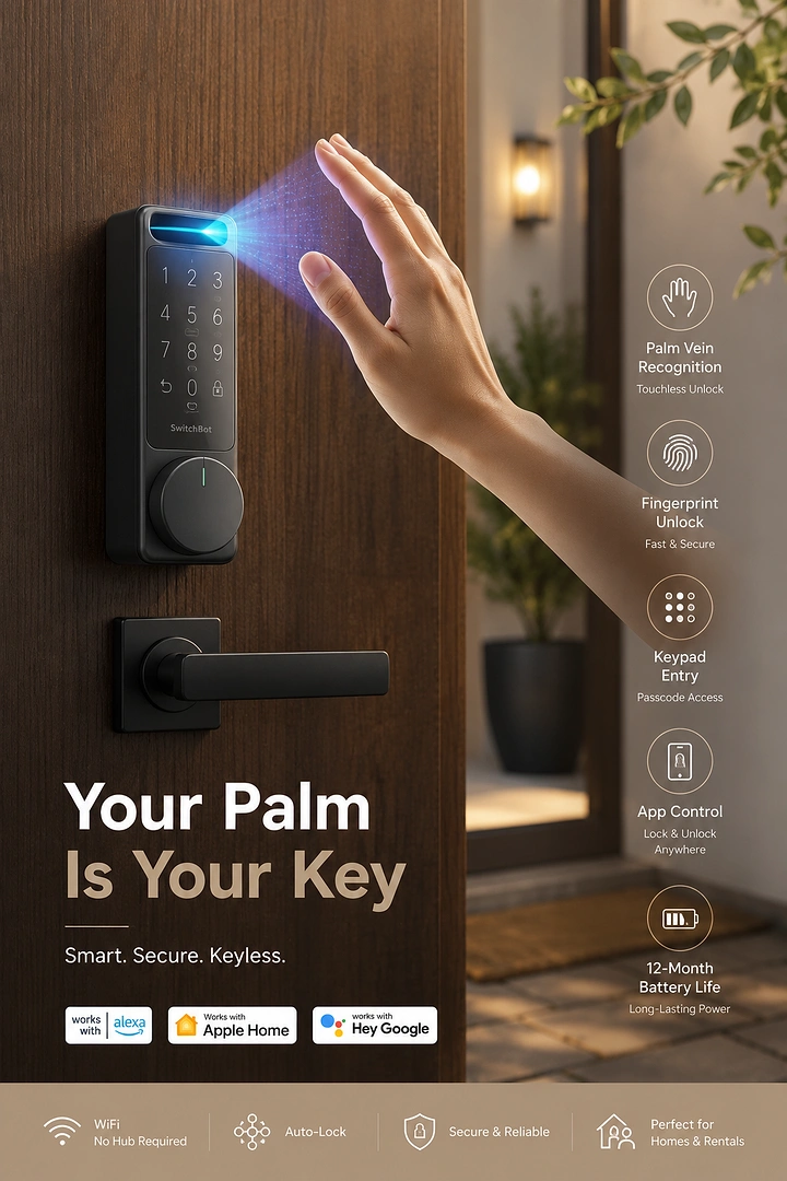 Locksmiths creative ad: 'Your palm is your key' smart-lock wordplay