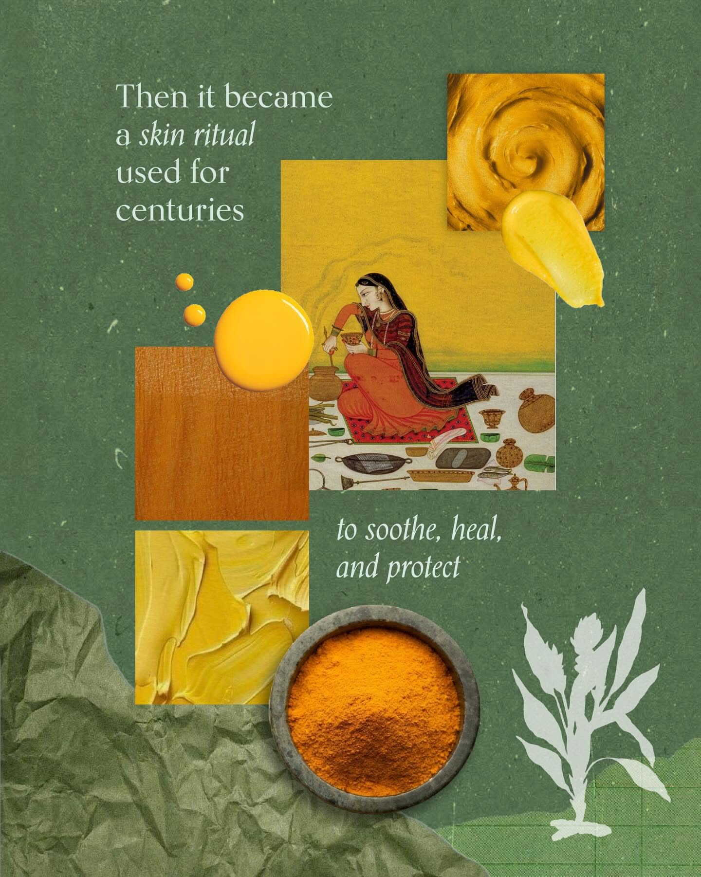 Carousel: Moodboard collage of turmeric, textures and botanical prints, slide 3