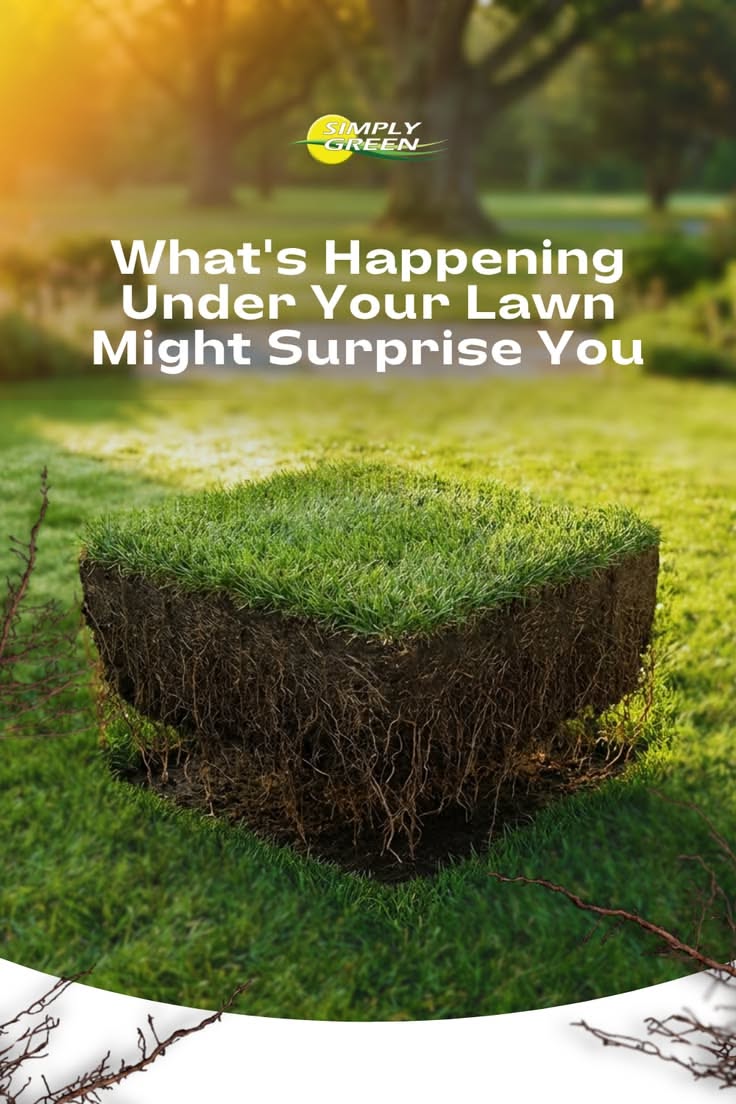 Story: Lifted turf cube reveals soil underneath