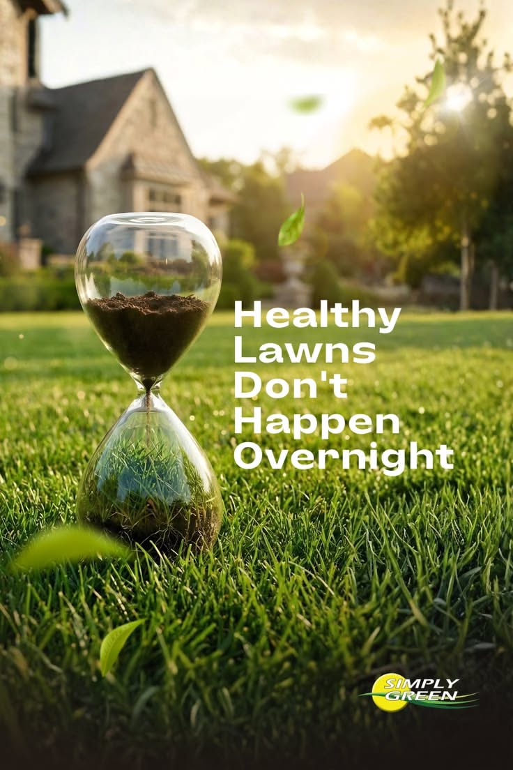 Story: Hourglass growing grass: lawns take time
