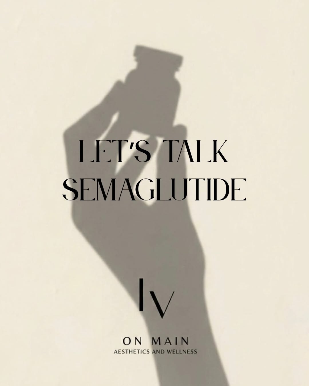 Instagram post: Semaglutide message uses striking shadow, slide 1
