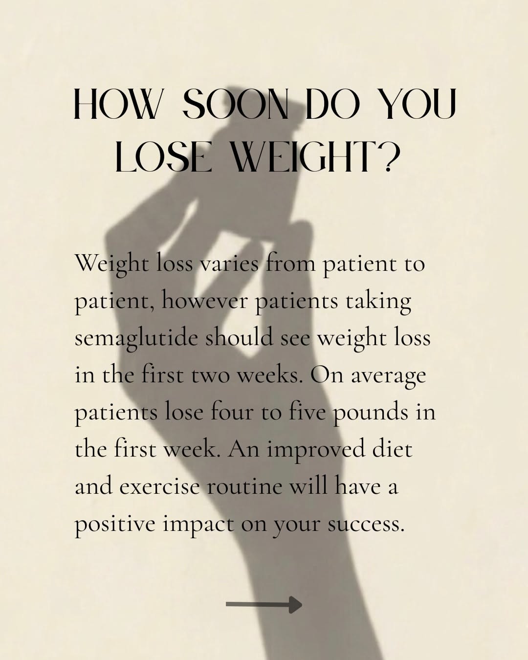 Instagram post: Semaglutide message uses striking shadow, slide 4
