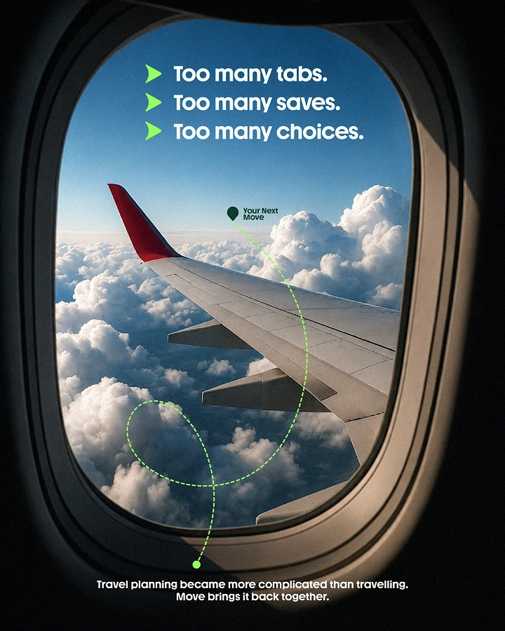 Airlines creative ad: Clever interface metaphor for travel overload