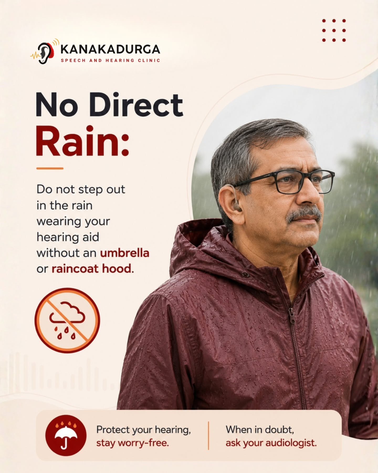 Instagram post: Monsoon umbrella stop-gesture, seasonal tie-in, slide 3