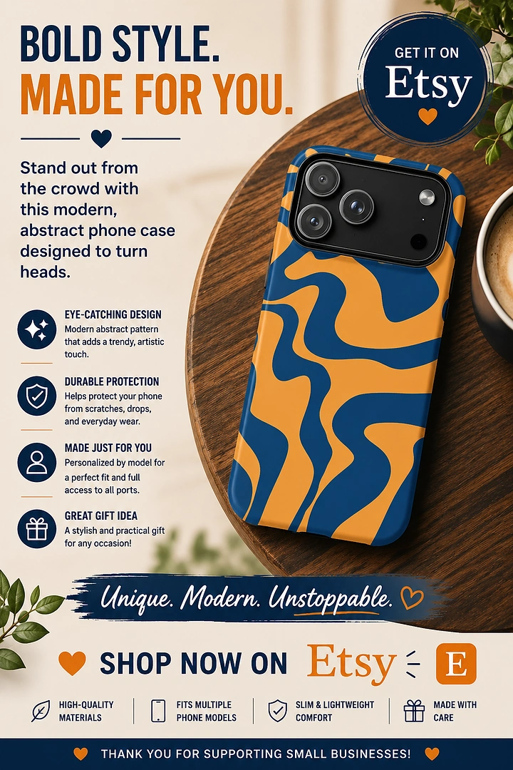 Phone Cases & Mobile Accessories creative ad: Abstract art turns case into statement