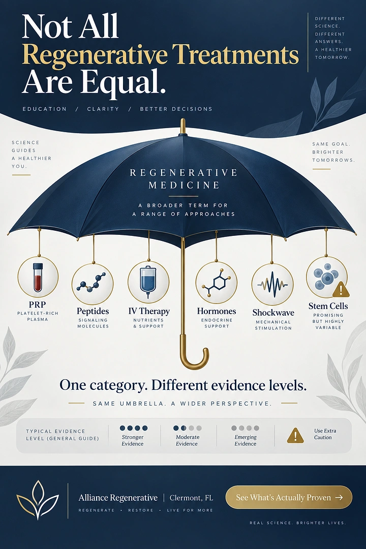 IV Therapy & Drip Bars creative ad: Umbrella metaphor unifies treatments