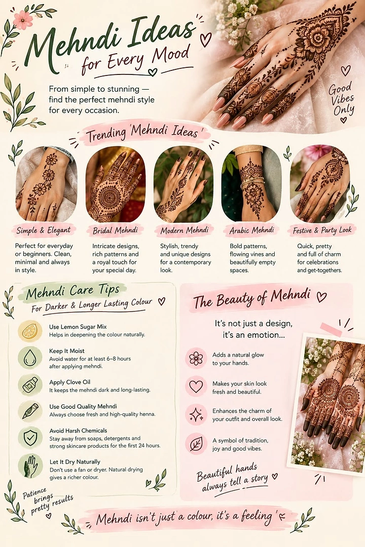 Mehndi & Henna Artists creative ad: Mood-based henna idea system