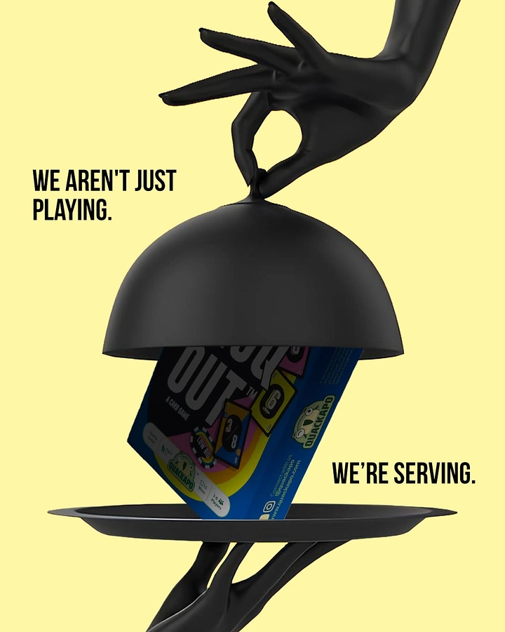 Board Games & Game Cafes creative ad: Hand lifts dome revealing game