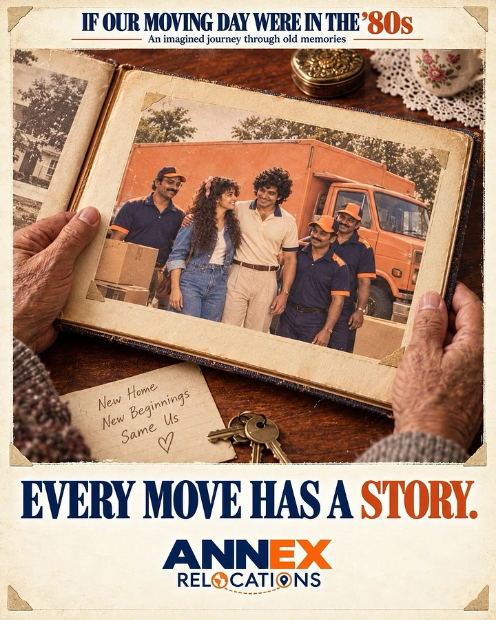 Movers & Packers creative ad: Moving day in the '80s nostalgia story