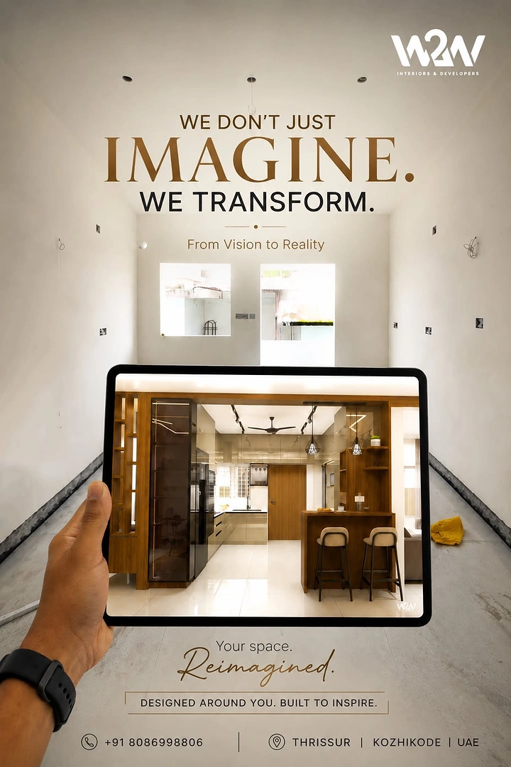 Home Renovation & Remodeling creative ad: Tablet turns imagined design into reality
