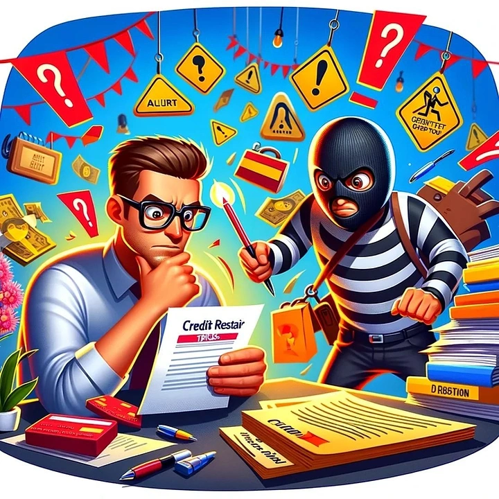 Credit Repair & Credit Score Services creative ad: Credit repair versus scam visual story