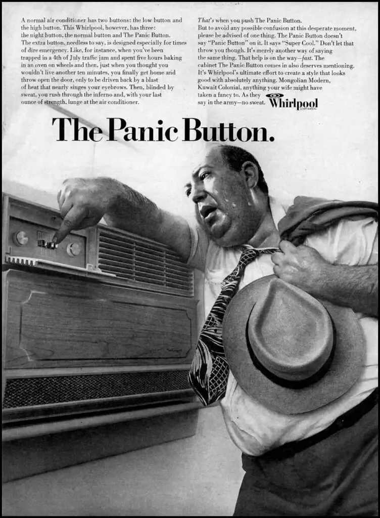 Instagram post: Panic-button editorial metaphor for repair