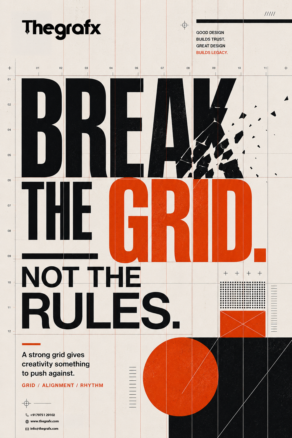 Story: Broken grid directly visualizes headline