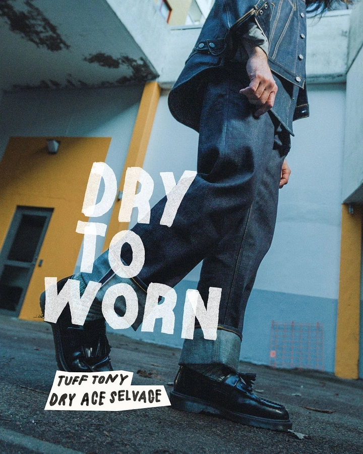 Denim & Jeans Brands creative ad: Worn-denim copy drives streetwear concept