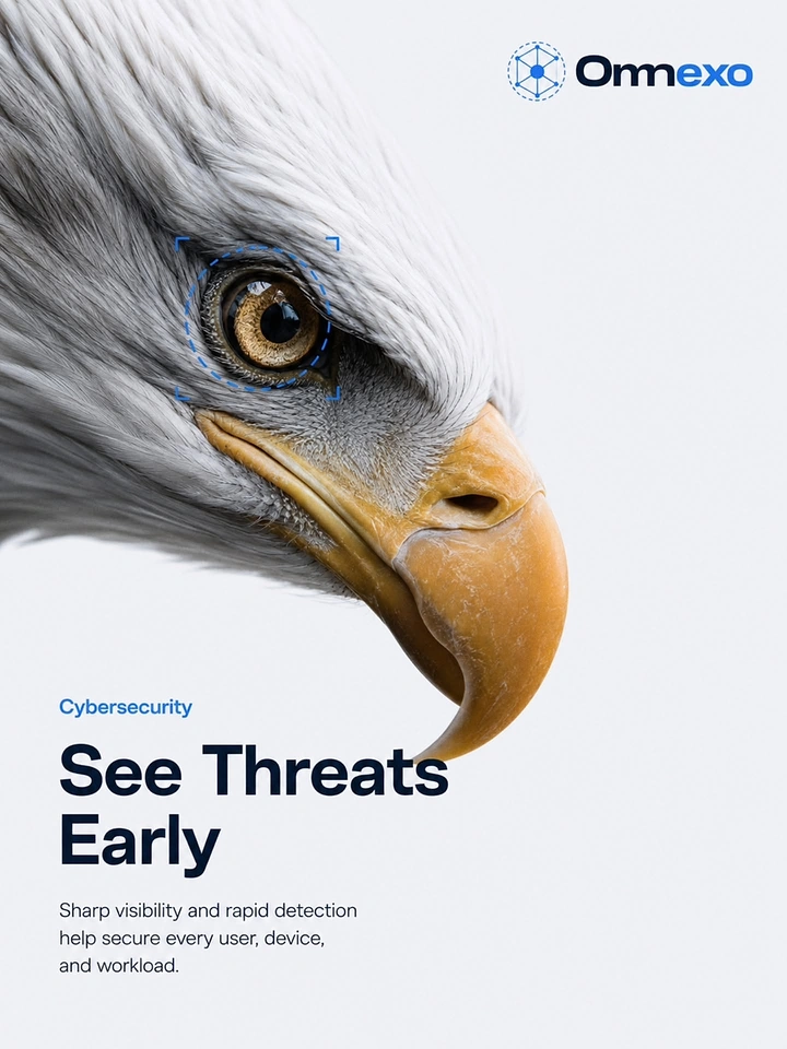 Cybersecurity Companies creative ad: Eagle eye makes threat detection memorable