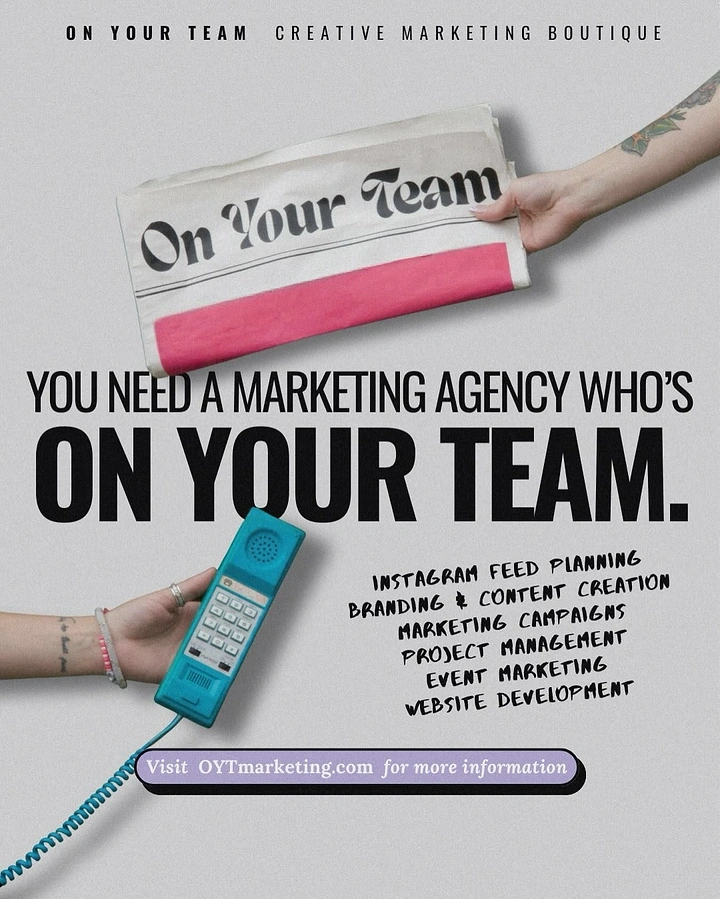 Agency creative ad: Newspaper and phone pun: 'On Your Team'