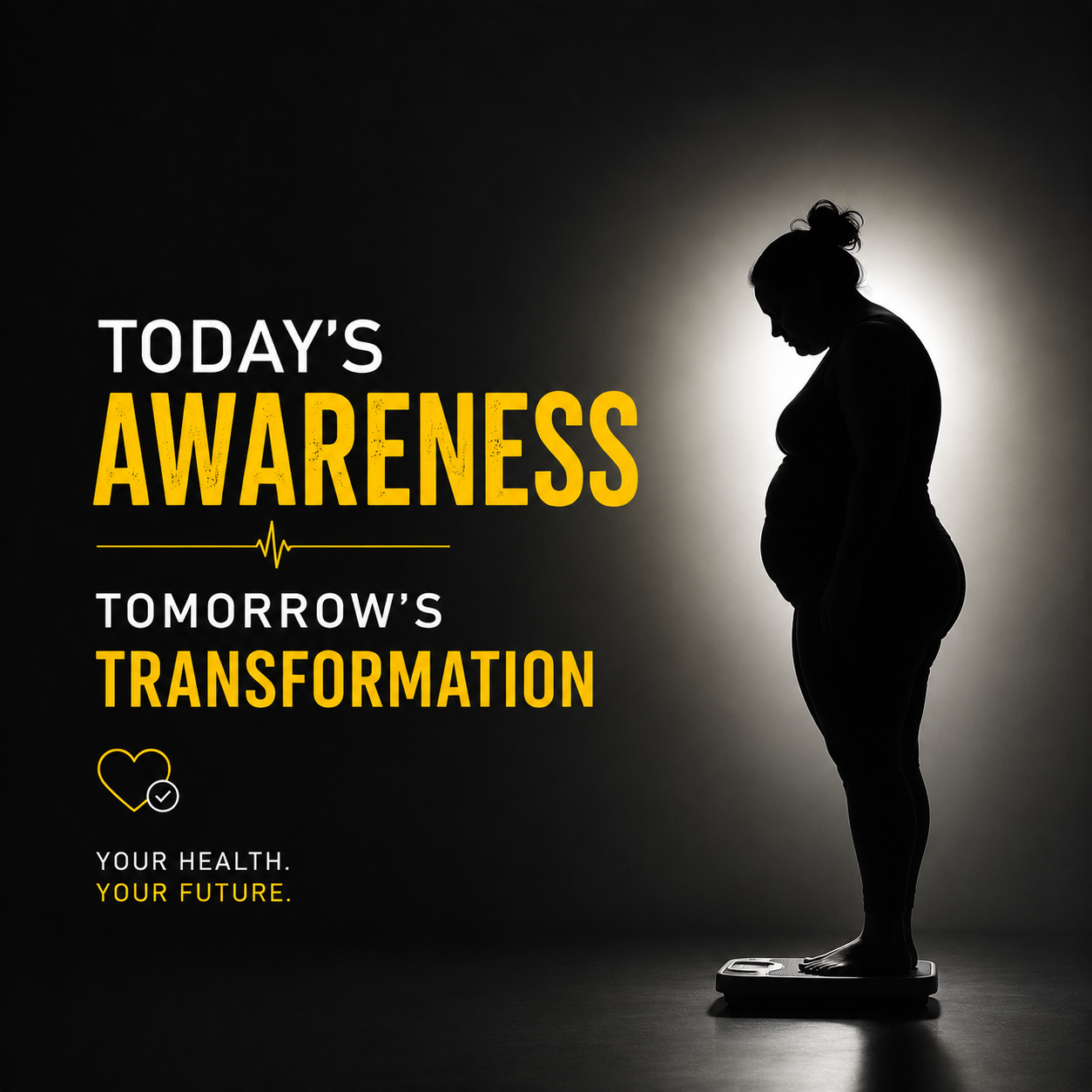 Instagram post: Silhouette transformation awareness metaphor