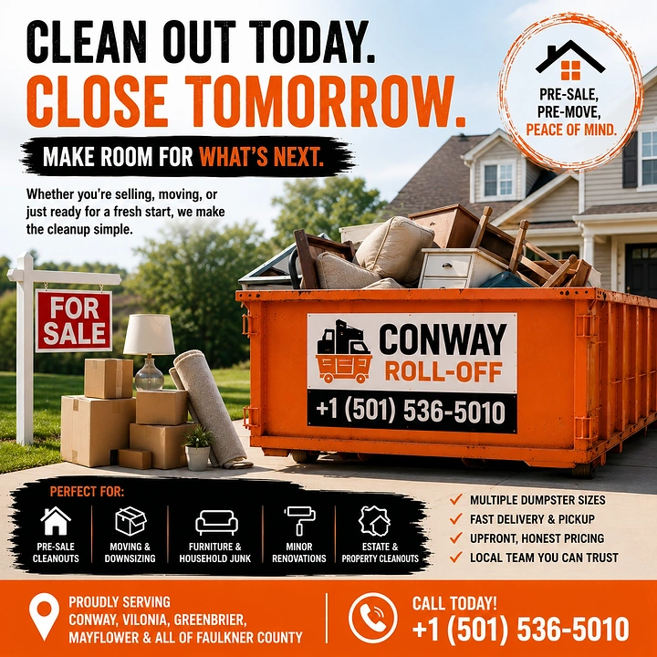 Junk Removal creative ad: Clever clean-out-before-closing campaign idea