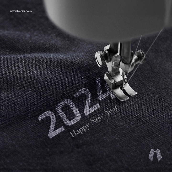 Tailors & Alterations creative ad: Sewing machine stitching 2024 into fabric