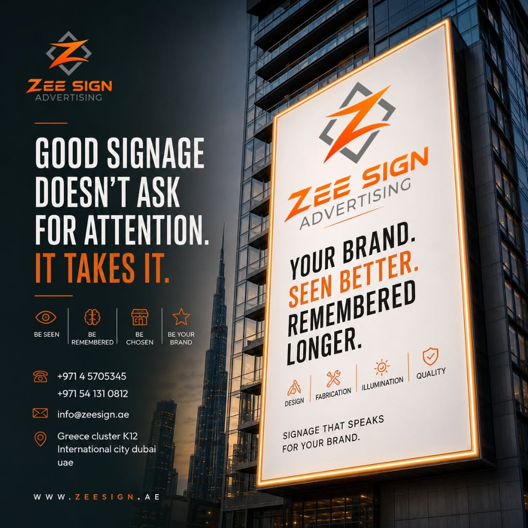 Instagram post: Sign commands attention through placement
