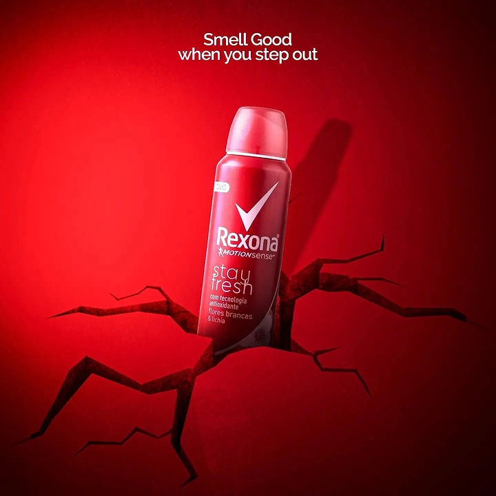 Deodorants & Antiperspirants creative ad: Cracked-ground freshness metaphor