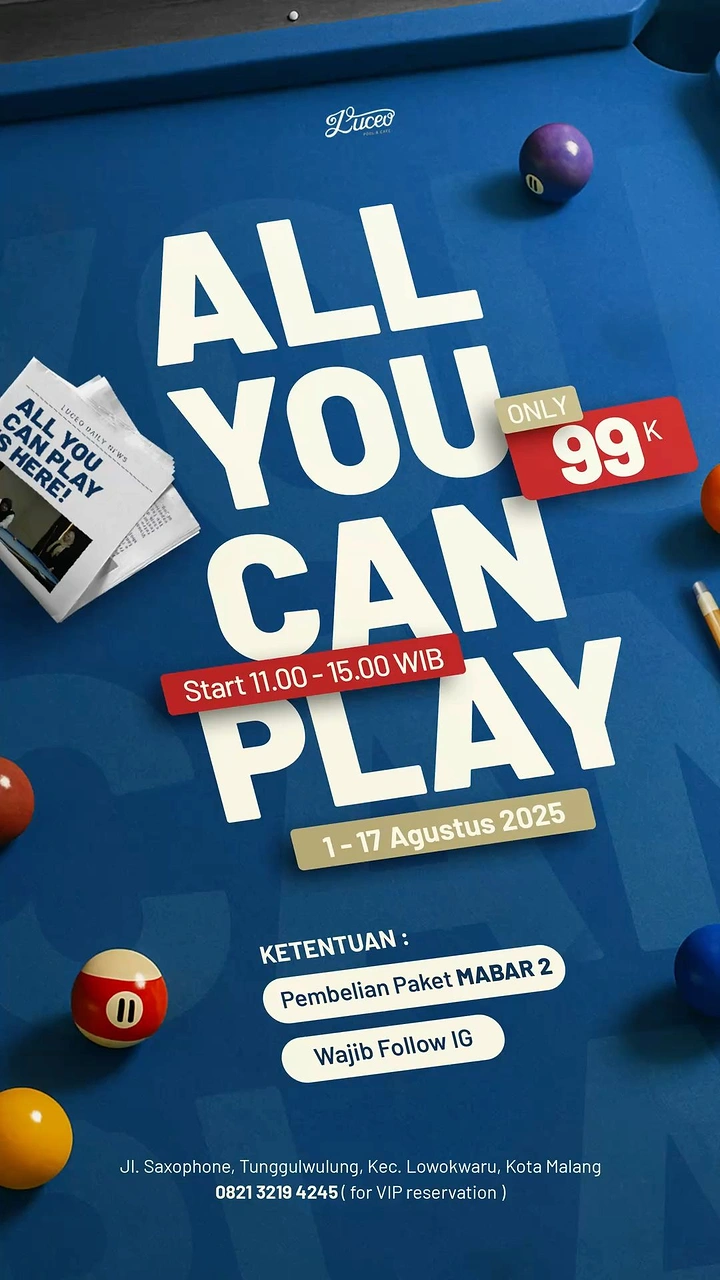 Gaming & Esports creative ad: Type laid on pool table, billiard balls
