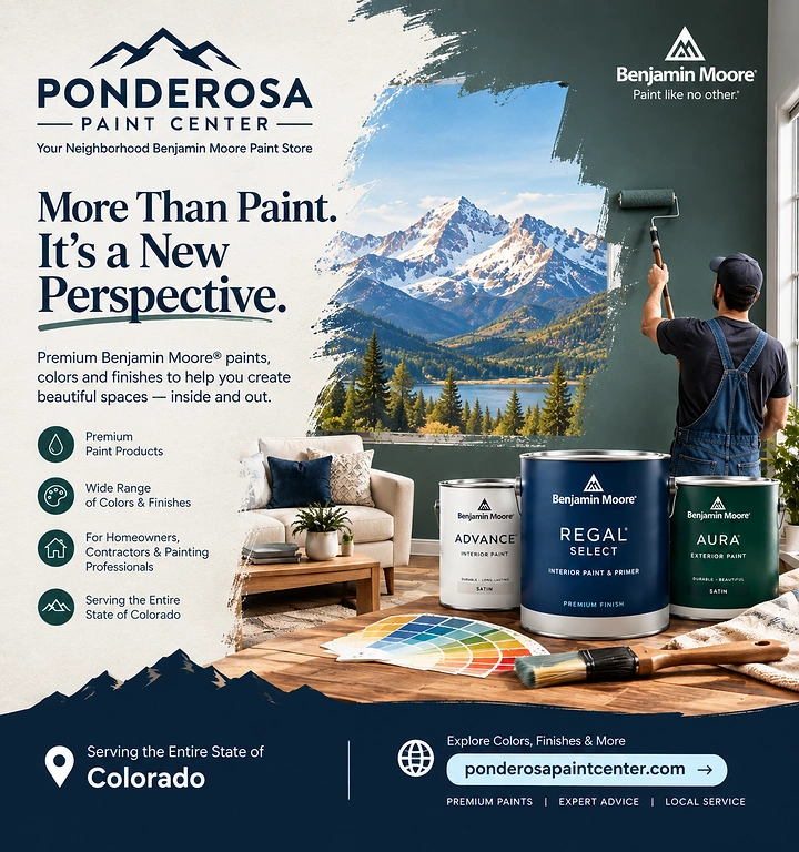 House Painters creative ad: Painted wall becomes mountain landscape