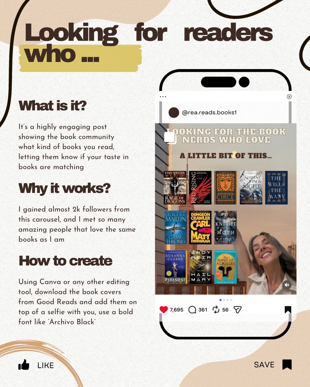 Witty 'broke my algorithm' Bookstagram post