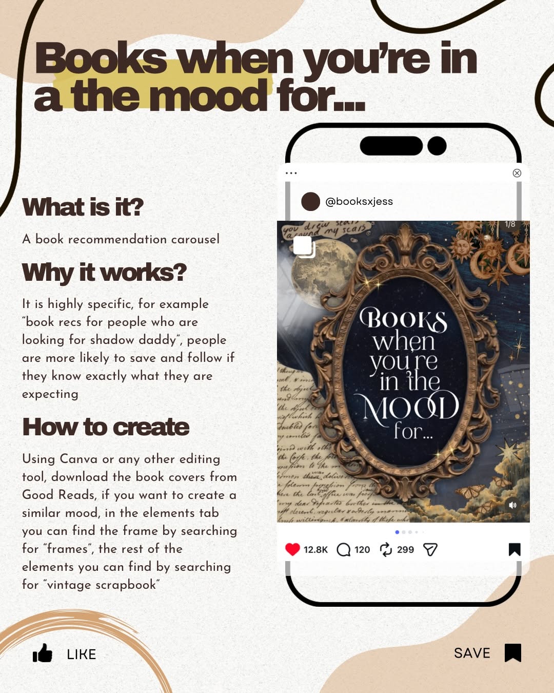 Witty 'broke my algorithm' Bookstagram post
