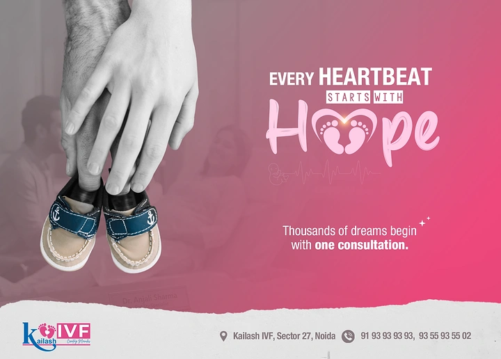 IVF & Fertility Clinics creative ad: Baby shoes form O in Hope