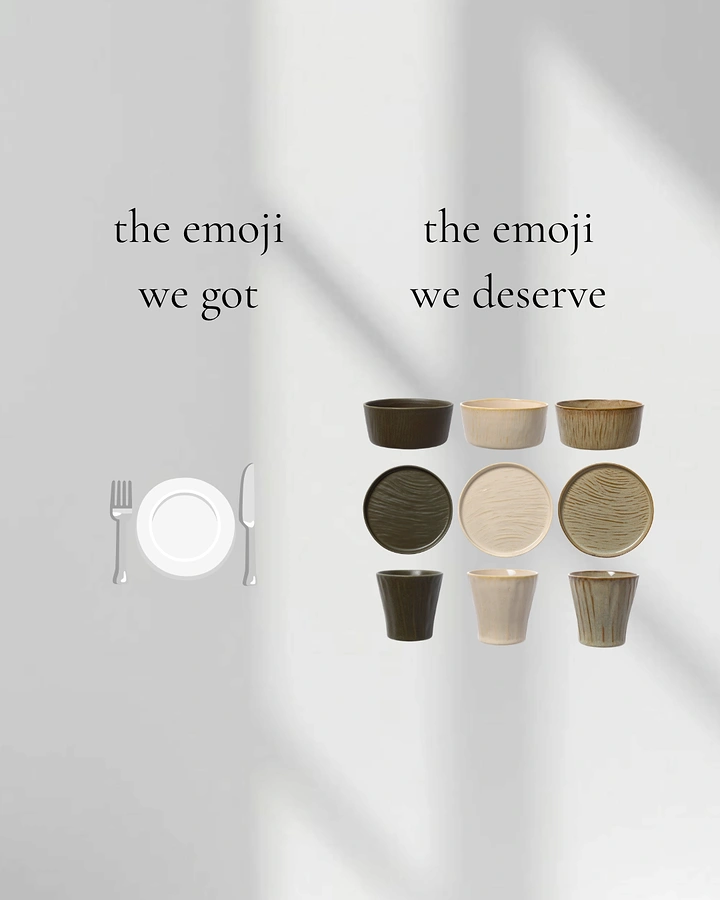 Tableware & Crockery creative ad: Emoji comparison uses tableware cleverly