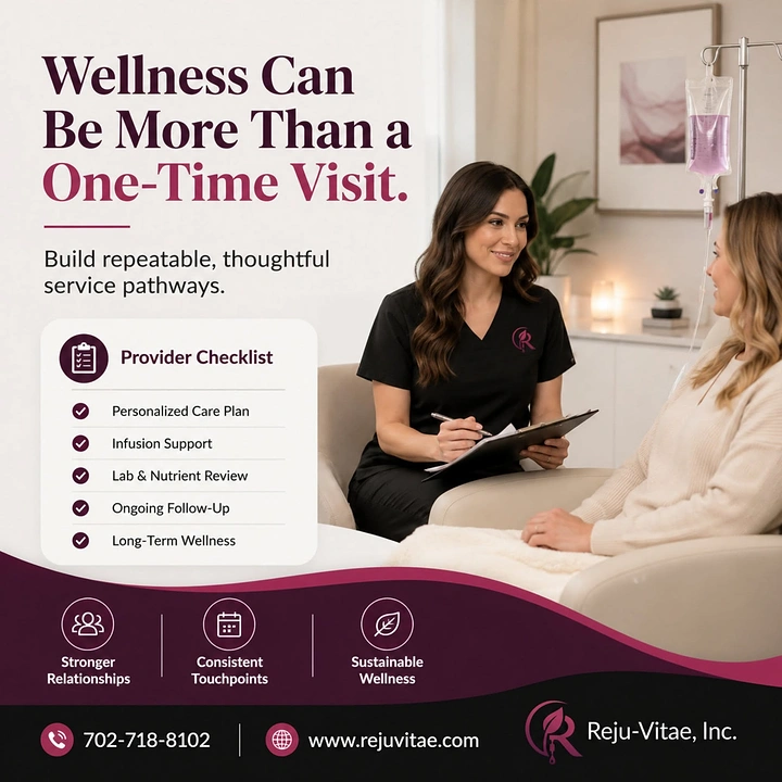 IV Therapy & Drip Bars creative ad: Wellness framed as ongoing relationship