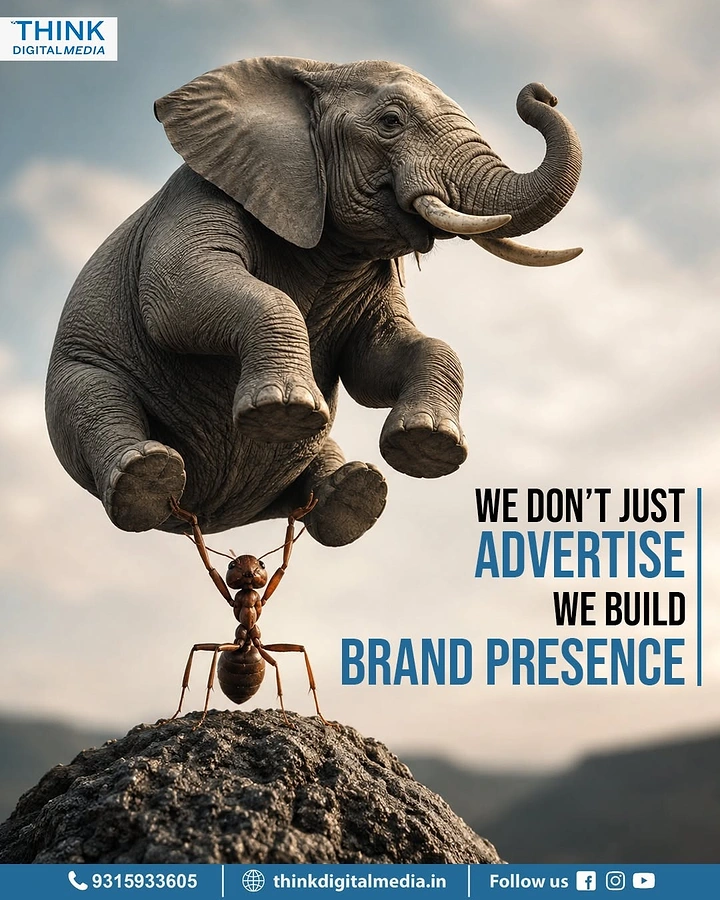 Agency creative ad: Ant lifting elephant: small effort, big presence